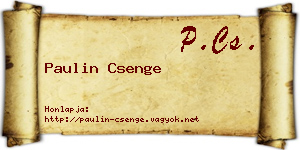Paulin Csenge névjegykártya